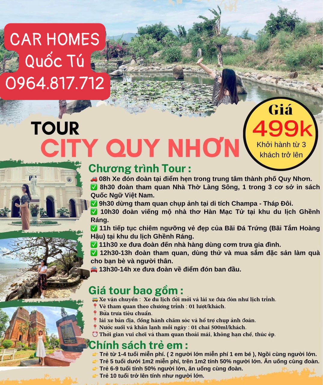 TOUR CITY QUY NHƠN - 499K