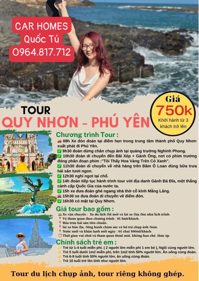 TOUR QUY NHƠN - PHÚ YÊN - 750K