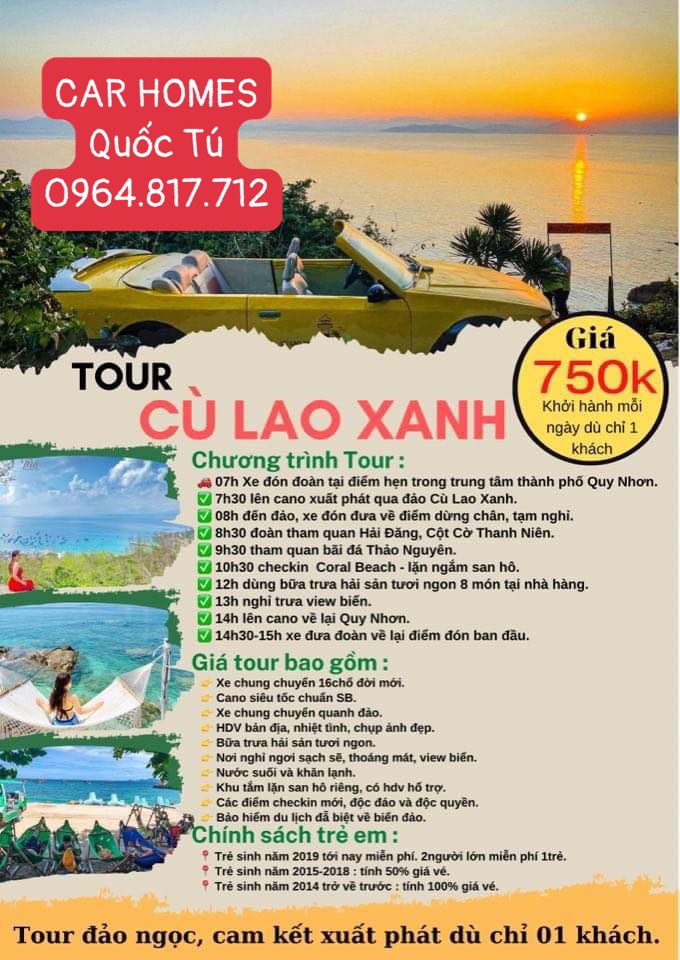 TOUR CÙ LAO XANH - 750K